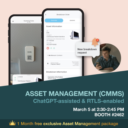 RTLS-enabled & ChatGPT-assisted ASSET MAINTENANCE MANAGEMENT (CMMS)