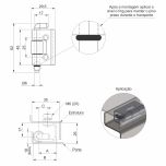 Dobradiça Interna Inox (Lift) com Abertura de 120°