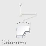 Suspended shielding for the upper body (including ceiling track)