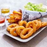 Calamar Romana, baked squid rings, 400g or 700g, also available as glutenfree option