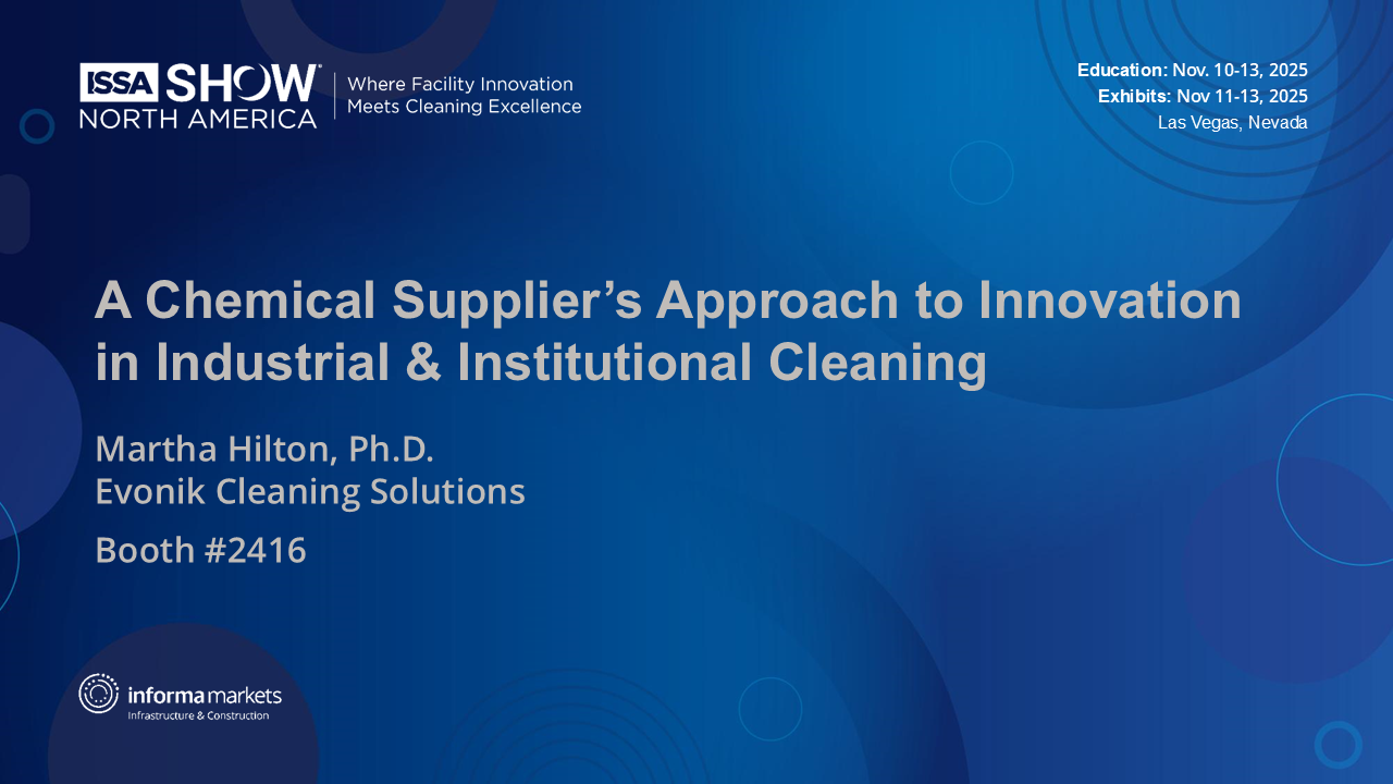 A Chemical Supplier’s Approach to Innovation in Industrial & Institutional Cleaning