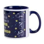 Canecas de Cerâmica Branca Para Sublimação Com Interior/Alça Azul Escuro de 325ml