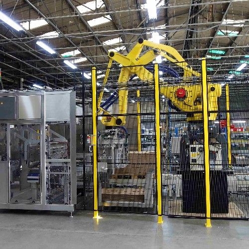 Robots de palettisation.