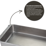 Assadeira e Travessa de Alumínio Natural 23x15 Prata