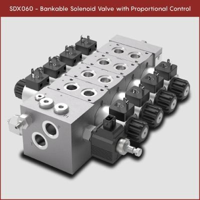 SDX060 - Bankable solenoid valve with proportional control