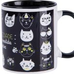 Canecas de Cerâmica Branca Com Interior E Alça E Preta Para Sublimação 325ml