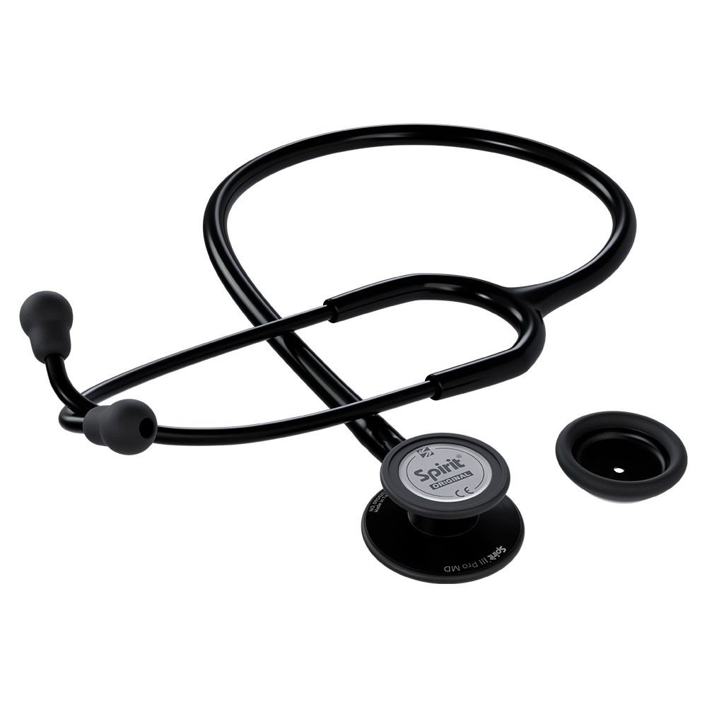 Estetoscópio Spirit MD III Pro Adulto/Pediátrico Black Edition