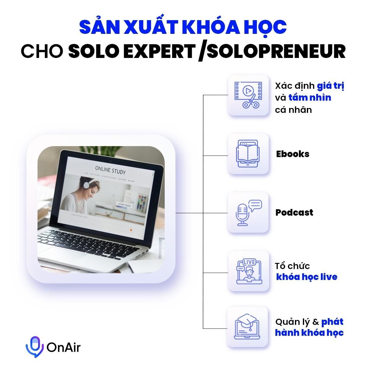 Sản xuất khóa học cho Solo Expert/ Solopreneur