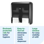 Tork OptiServe® 4-Roll Coreless Toilet Paper Dispenser