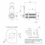 Fecho Lingueta Prolongado com Frontal Redondo