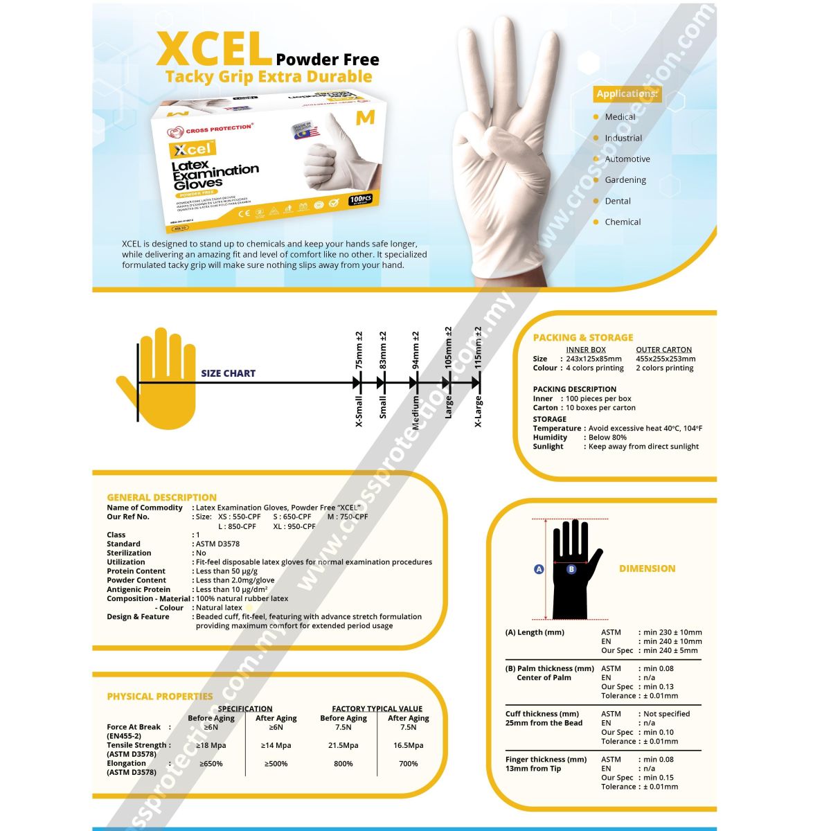 LATEX POWDER FREE GLOVES