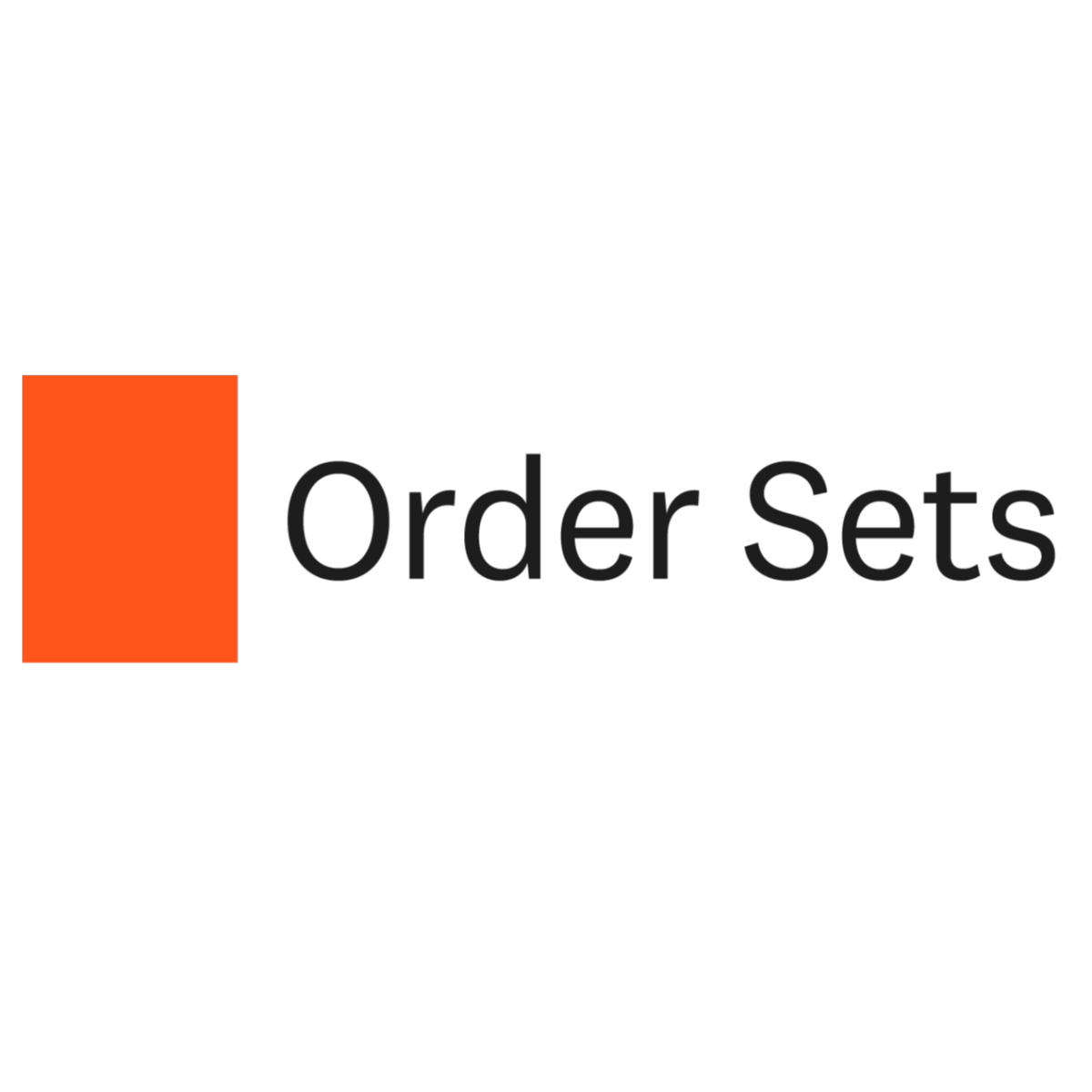 Order Sets
