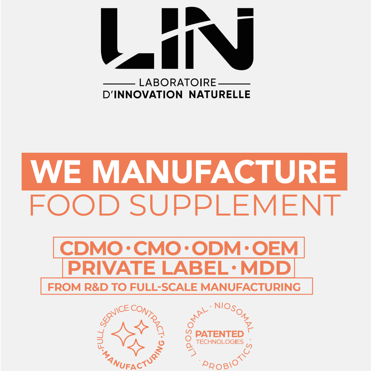 LIN — French CDMO for High-Performance Food Supplements