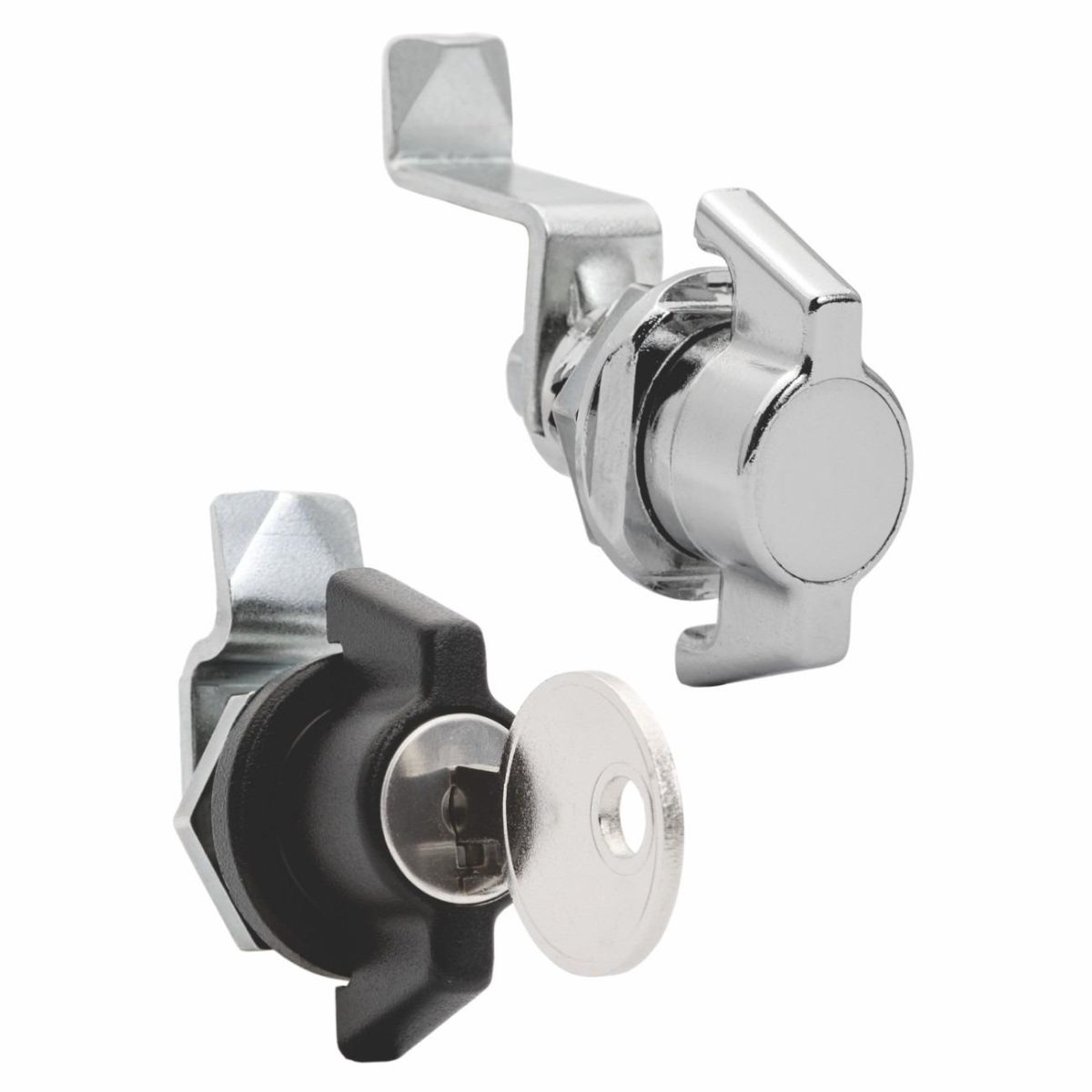 Fecho Lingueta Mini, Manopla com ou sem Trava P/Cadeado e Yale