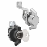 Fecho Lingueta Mini, Manopla com ou sem Trava P/Cadeado e Yale