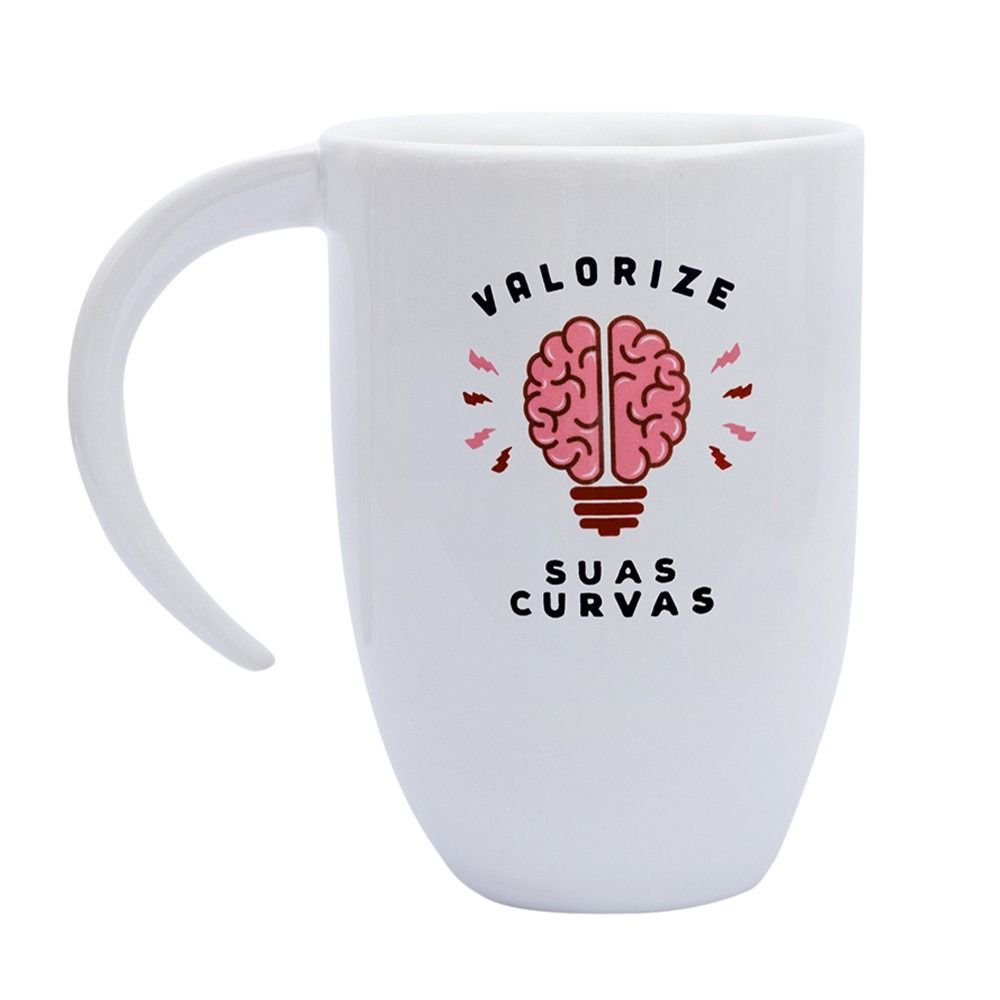 Canecas de Cerâmica Branca Com Alça Lua Para Sublimação 350ml