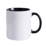 Canecas de Cerâmica Branca Com Interior E Alça E Preta Para Sublimação 325ml