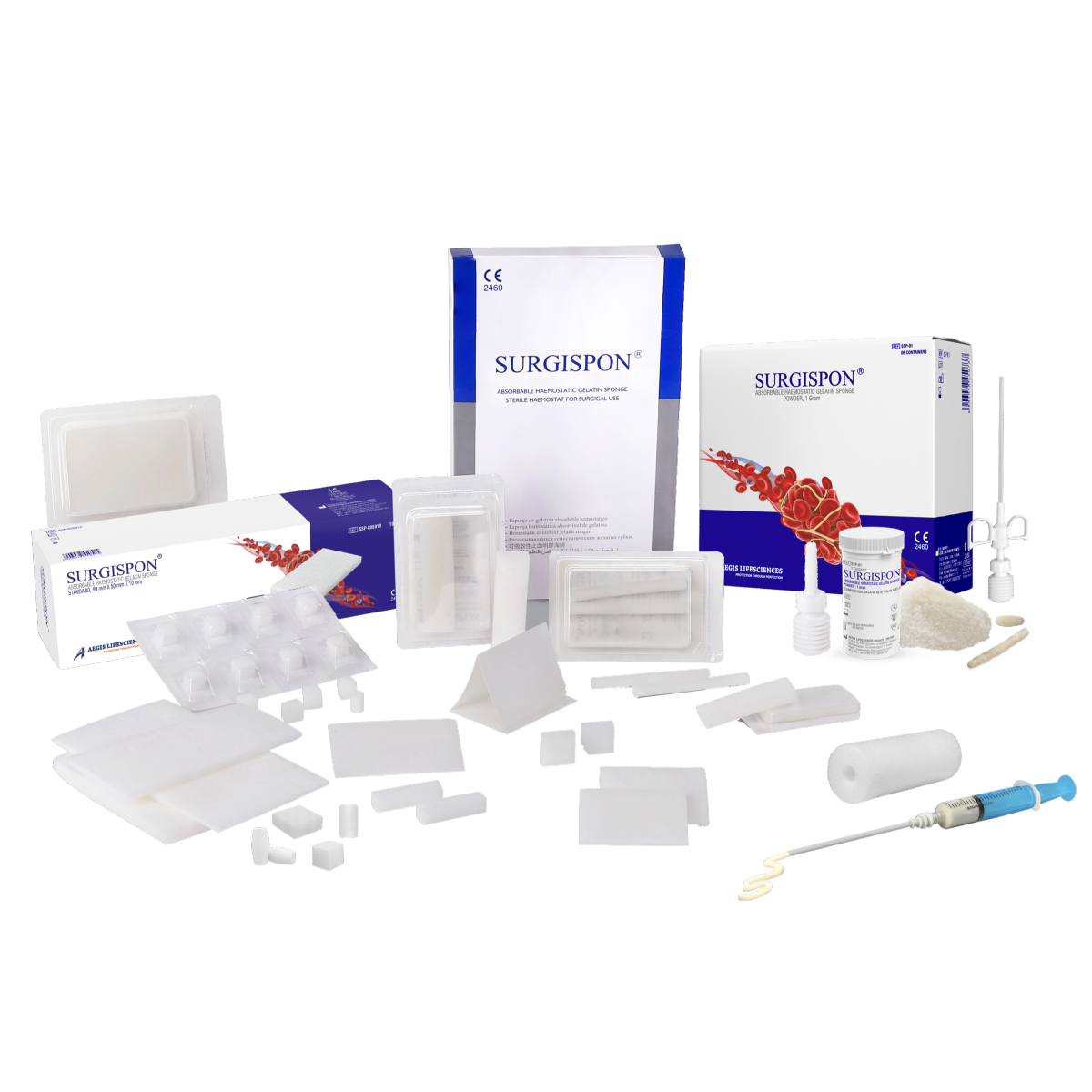 *SURGISPON®- Hemostat Absorbable Gelatin Sponge Haemostat/Hemostat Gelatin Sponge Hemostat - Gelatin sponge / Gelatin Powder / Gelatin Flowable Matrix/Absorbable Gelatin Sponge