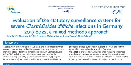 7f - Evaluation of the surveillance system for severe Clostridioides difficile infections in Germany 2017-2022, a mixed methods approach