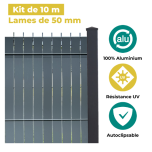 Aluminium blackout slats for rigid mesh