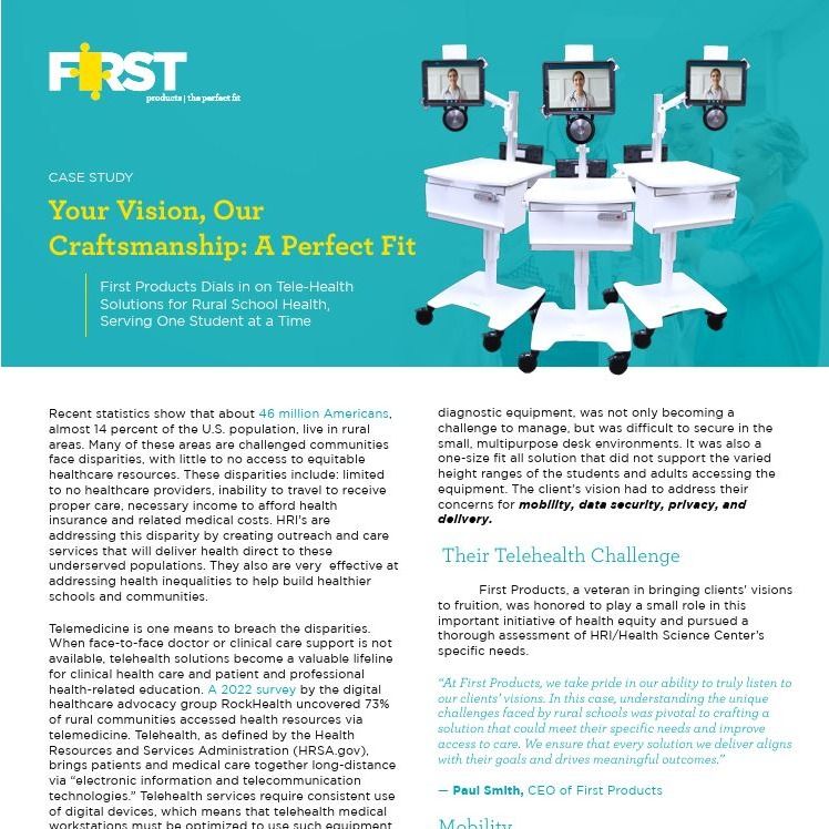 2024 Telehealth Cart CaseStudy - Your Vision Our Craftsmanship - A Perfect Fit