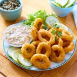 Calamar Romana, baked squid rings, 400g or 700g, also available as glutenfree option