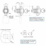 Fecho Lingueta Curta com Manopla, Trava para Cadeado e Miolo Yale