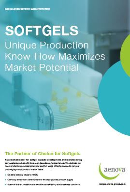 Aenova Softgel Manufacturing Services