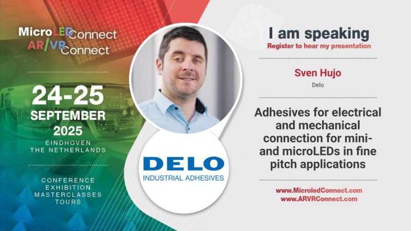 Delo - Adhesives for electrical and mechanical connection for mini- and microLEDs in fine pitch applications
