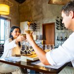 Wine tasting in an old winery