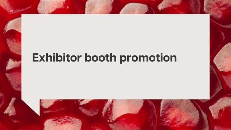 Exhibitor booth promotion: Blue Pacific Flavors Inc.