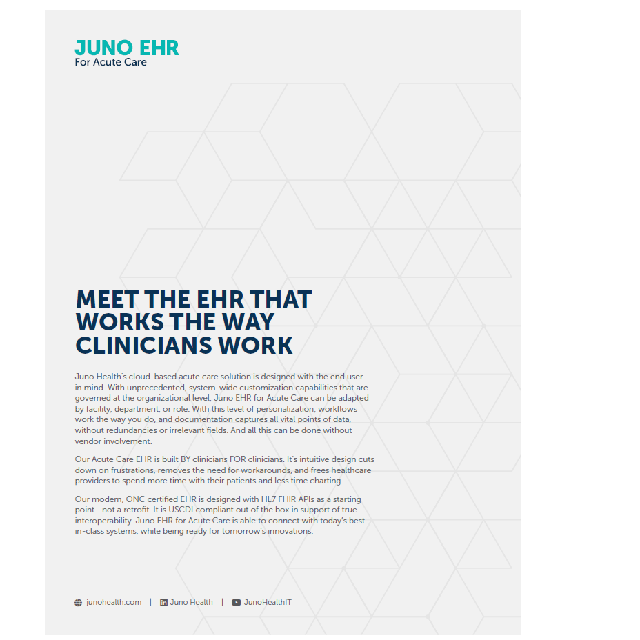 Juno EHR for Acute Care