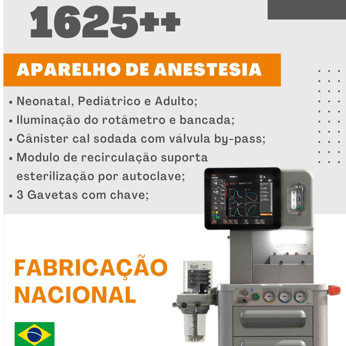APARELHO DE ANESTESIA 1625++