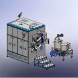 Linha de fabricação de wafer enrolado com recheio e cobertos.