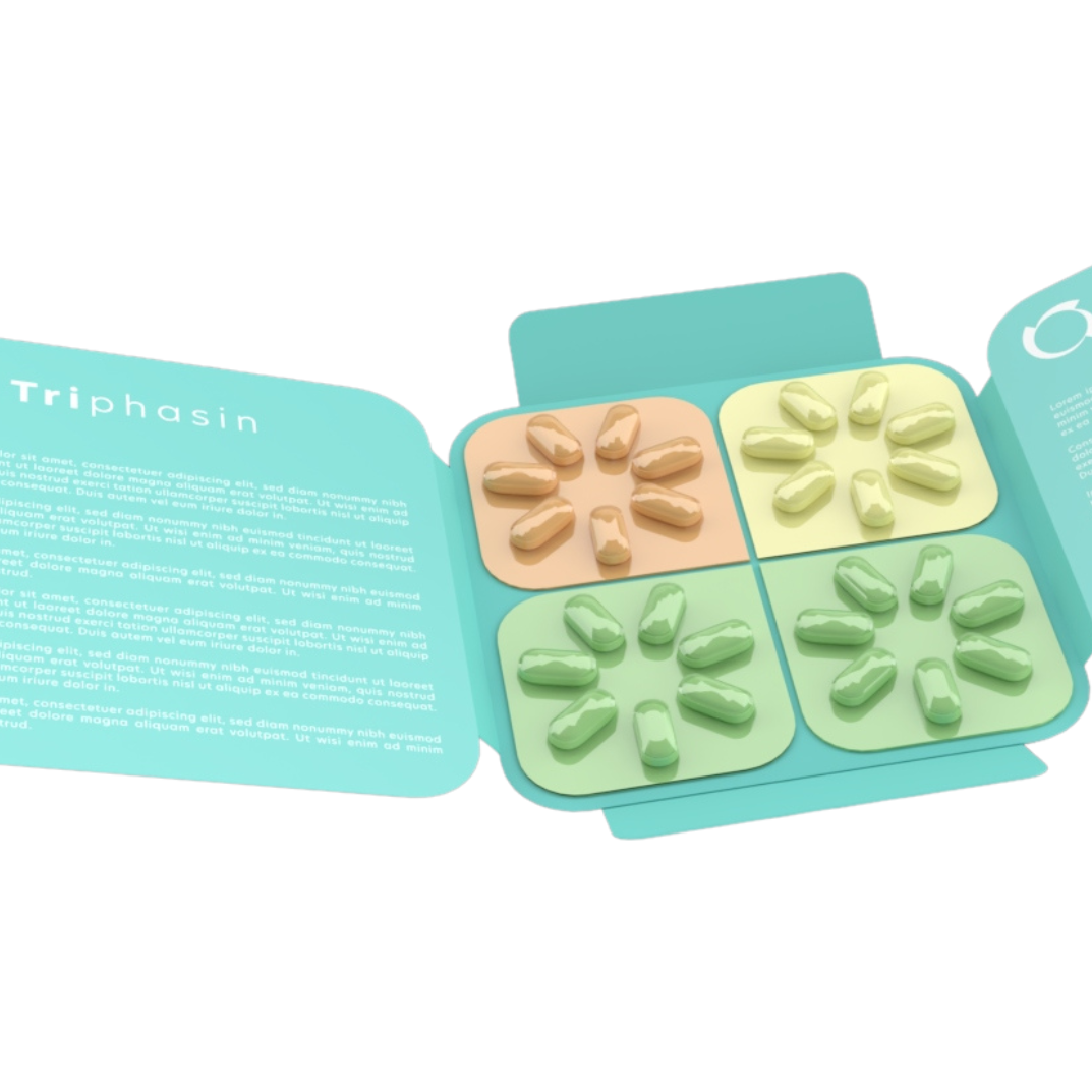 TRIPHASIN - Special food supplement adjusted to the phases of the menstrual cycle