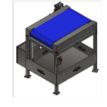 Esteira Transportadora, Sistema de Rejeição, Mesa Giratória de Acúmulo, Esteiras Laterais de Transferência de Produtos "Side Grip"