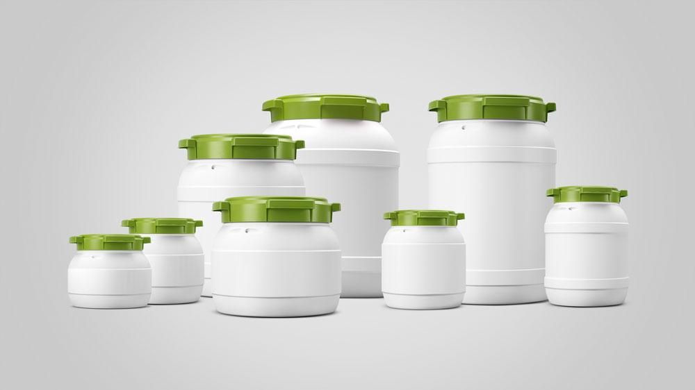 Biobased Wide neck drums & Packo jars