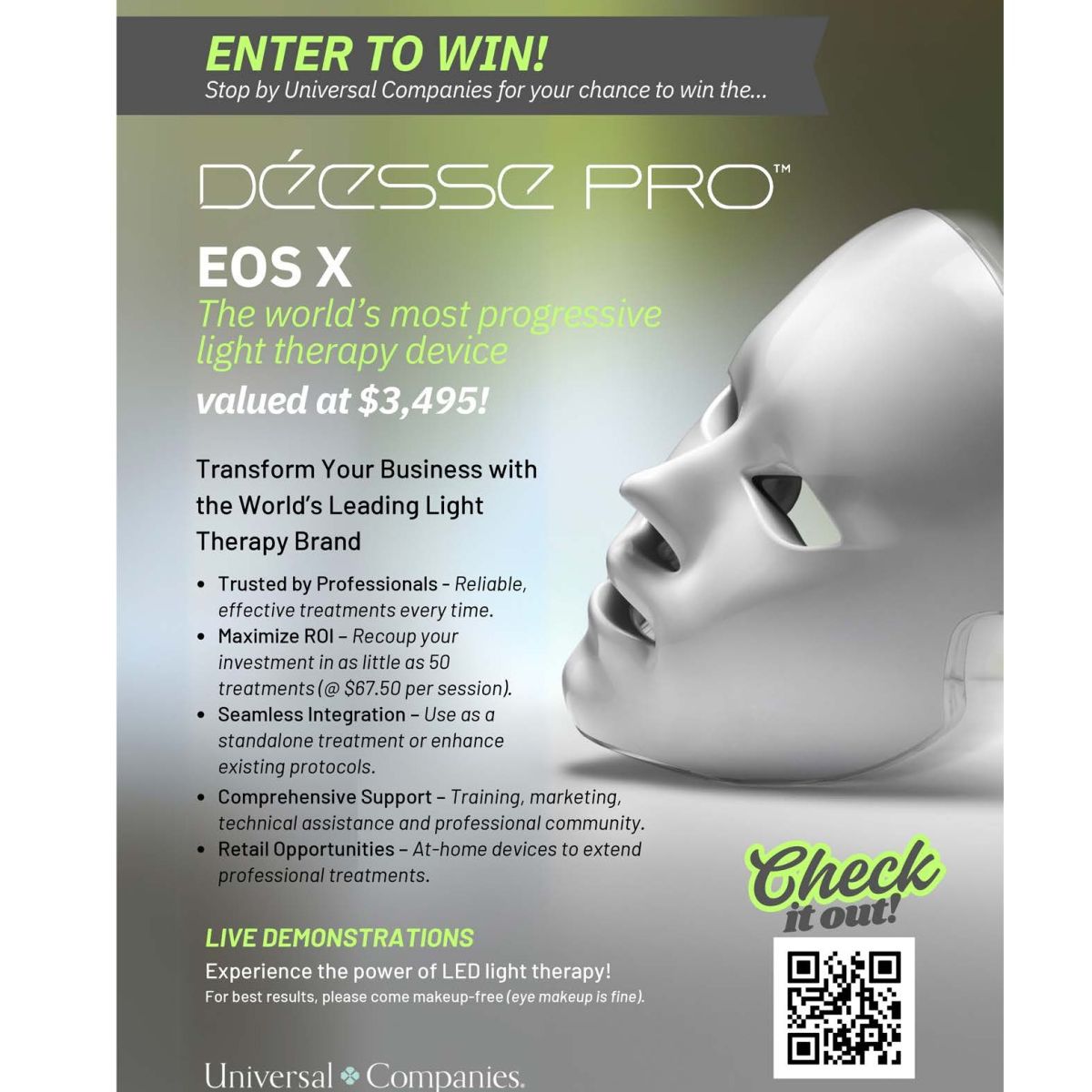 Live Demonstrations of the Deesee Pro and Experience the power of LED light therapy