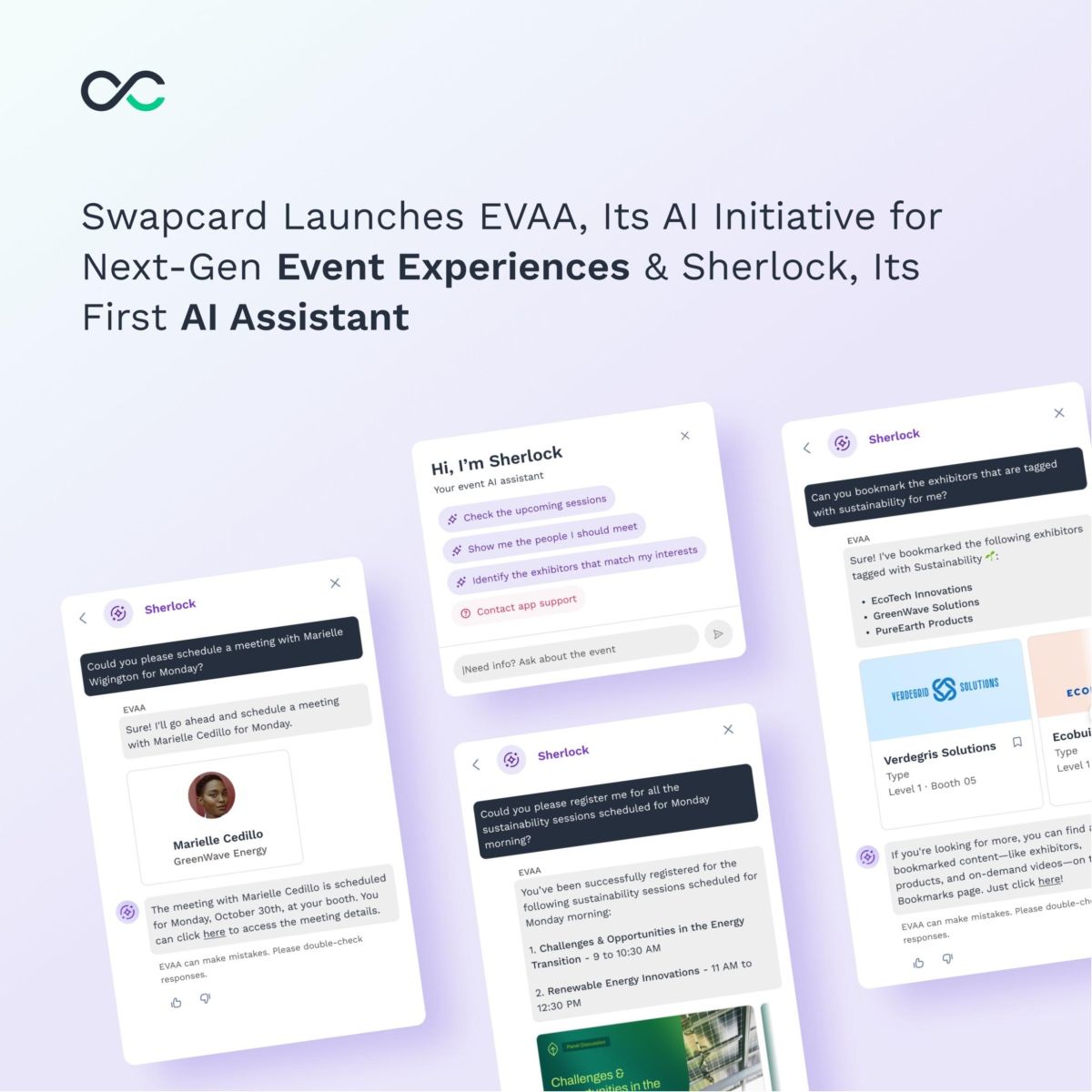 Swapcard Launches EVAA, Its AI Initiative for Next-Gen Event Experiences & Sherlock, Its First AI Assistant