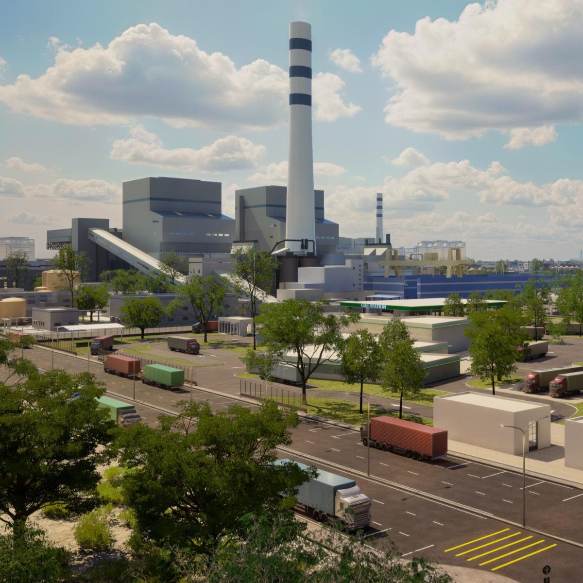 3D Simulation for an Industrial and logistics hub in Rabigh