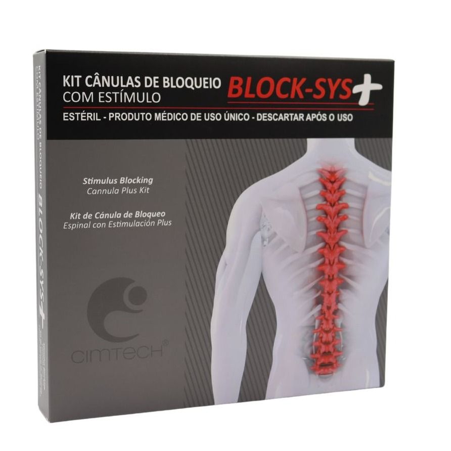 KIT CÂNULAS DE BLOQUEIO COM ESTÍMULO - BLOCK-SYS COM ESTIMULO