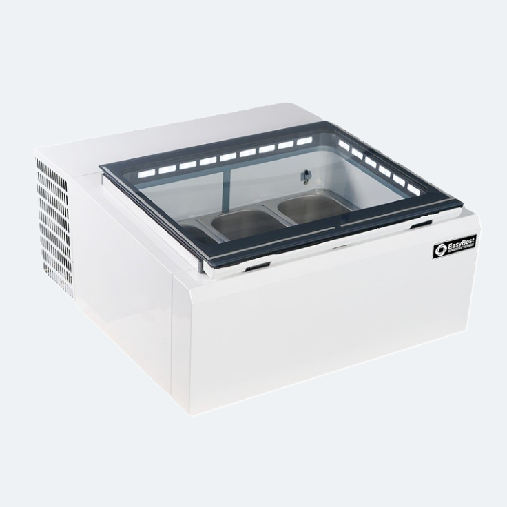 VITRINE EXPOSITORA PROFISSIONAL DE GELATO VERSÃO BANCADA - MODELO G3