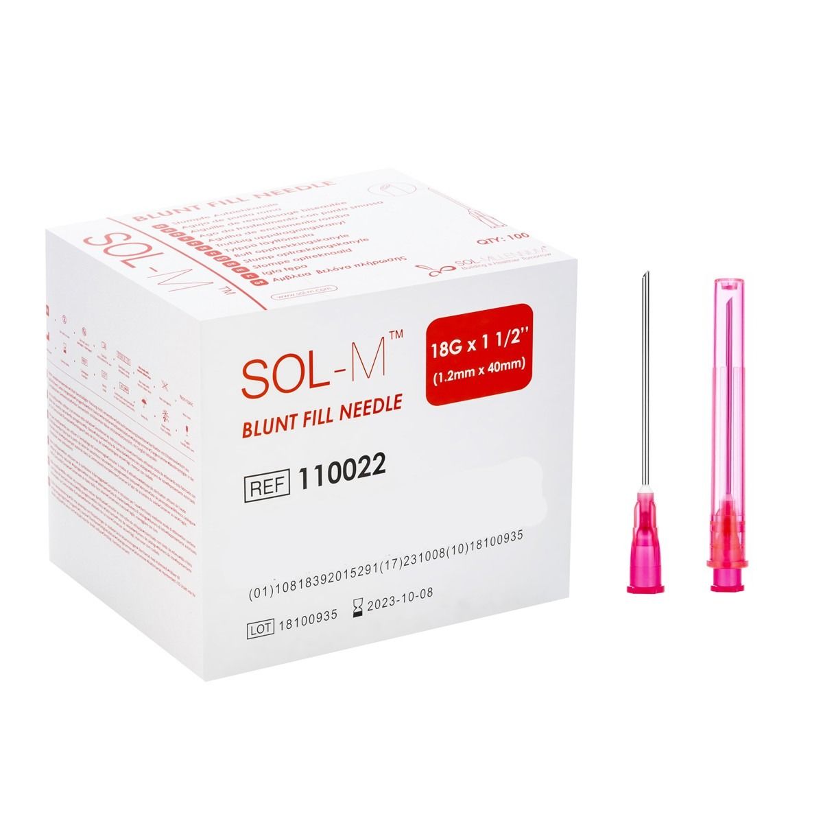 Agulha de Aspiração (Ponta Romba) Sol-M