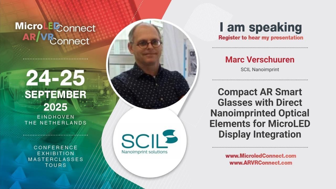 SCIL Nanoimprint - Compact AR Smart Glasses with Direct Nanoimprinted Optical Elements for MicroLED Display Integration
