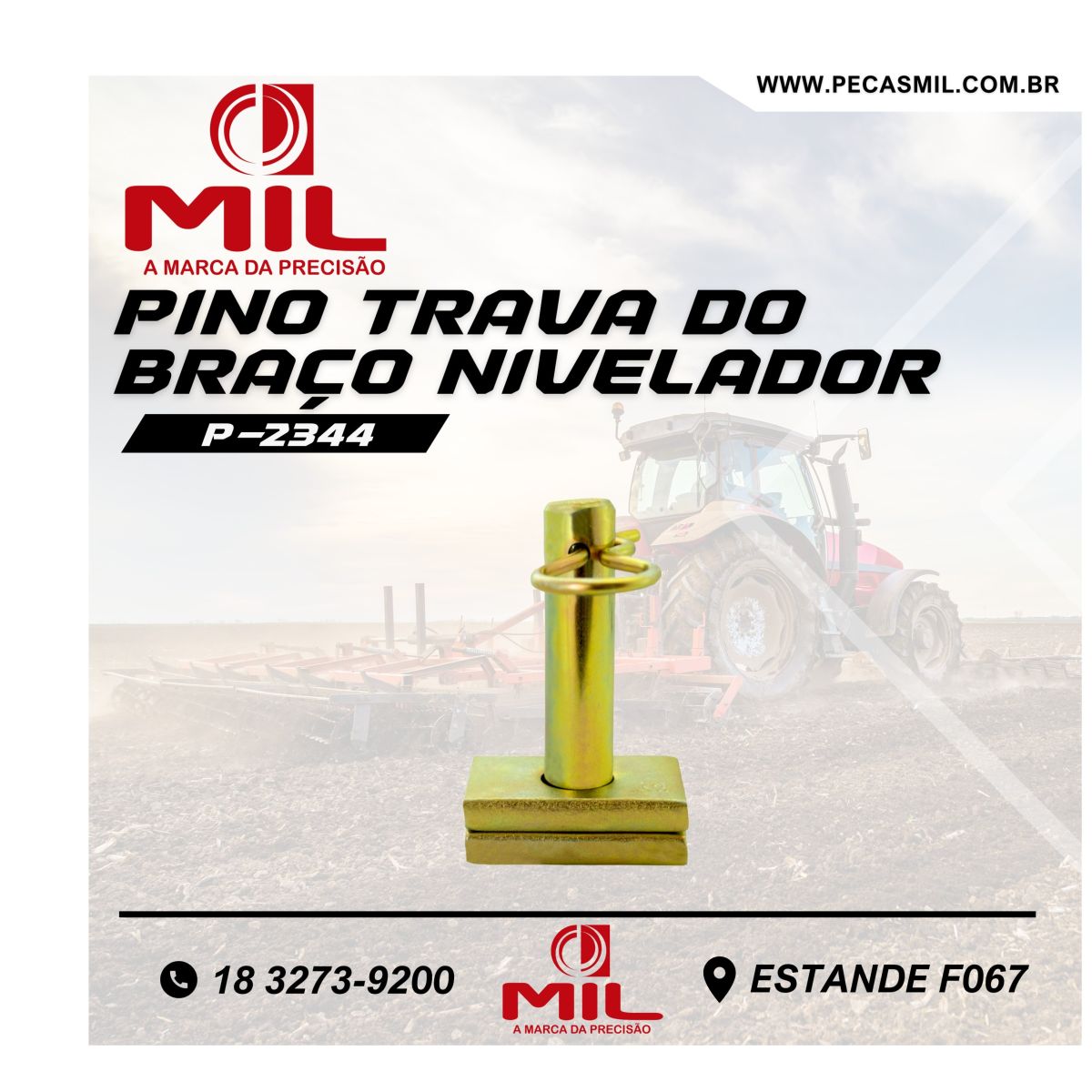 Level Arm Lock Pin Complete Assembly for Tractors.