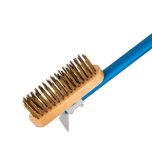 Escova Limpeza de Forno c/ Raspadora e Cabo em Alumínio Azul 170cm