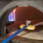 Escova Limpeza de Forno c/ Raspadora e Cabo em Alumínio Azul 170cm