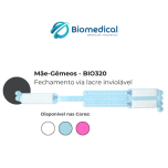 Pulseira de indetificação Convencionais - Mãe-Filho / Mãe-Gêmeos - Fechamento via lacre inviolável