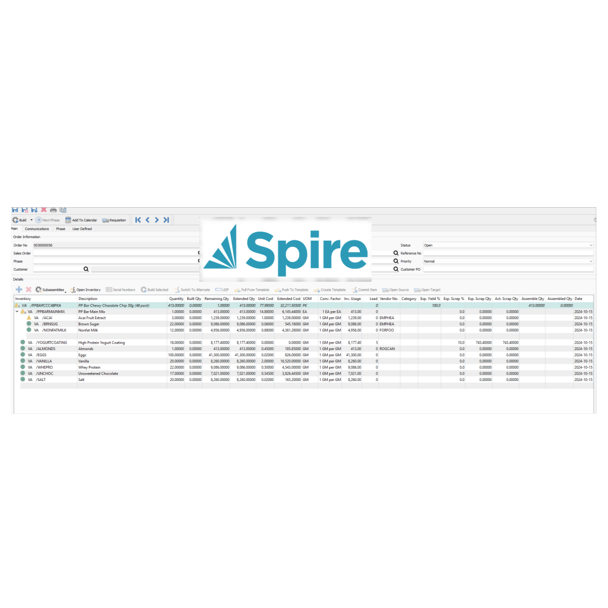 Production Orders in Spire