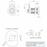 Fecho Prolongado com Lingueta Curta e Frontal Redondo